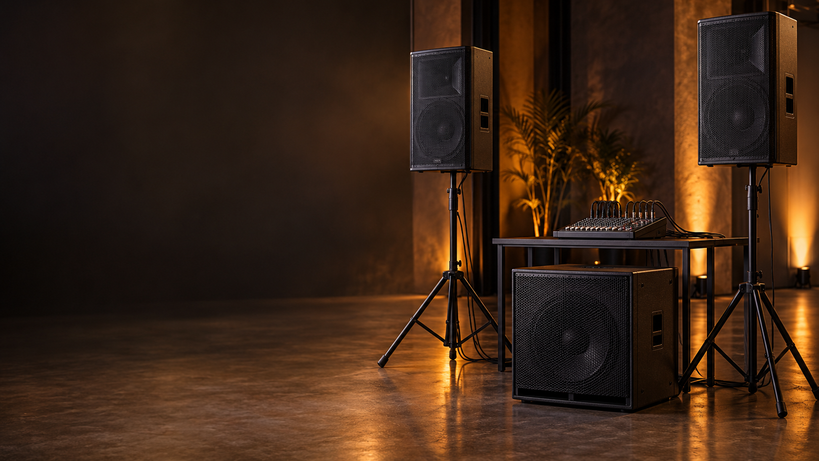 Illustrative party sound system